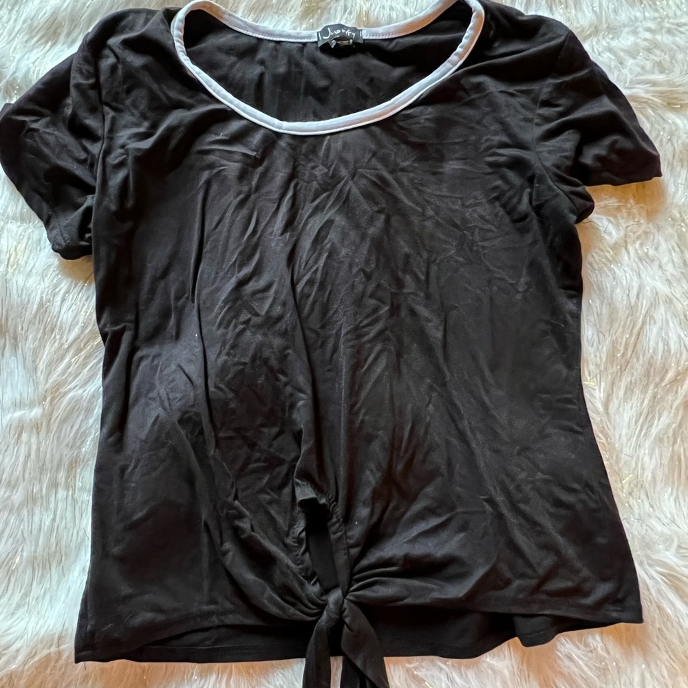 Black and White Ringer Tee